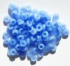 100 3x7mm Rough Cut Milky Violet Glass Spacer Beads